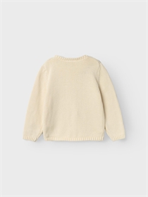 NAME IT Blomster Strik Cardigan Salli Buttercream